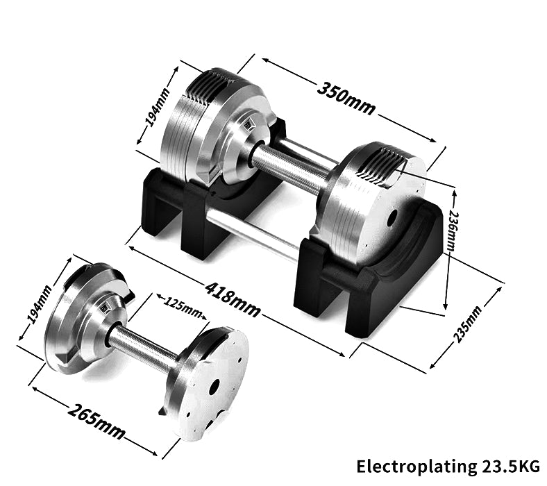 TitanSilver™ Premium Verstelbare Dumbbells