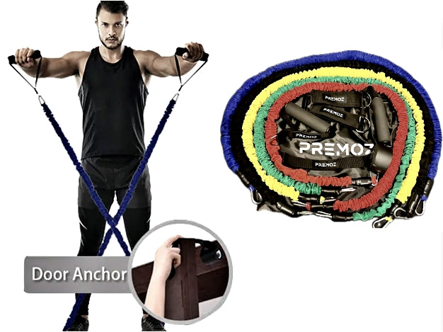 Premoz®  FlexPro Resistance Band Set – 11-delige premium fitnessset