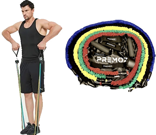 Premoz®  FlexPro Resistance Band Set – 11-delige premium fitnessset